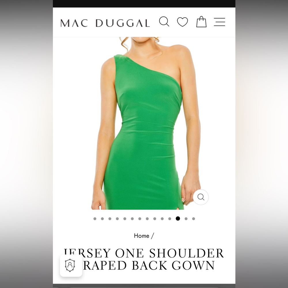 Mac Duggal size 0 never worn / GORGEOUS emerald green!